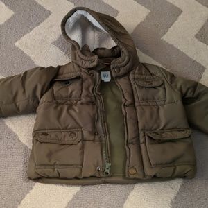 Cozy Parka Coat Army Green From Baby GAP